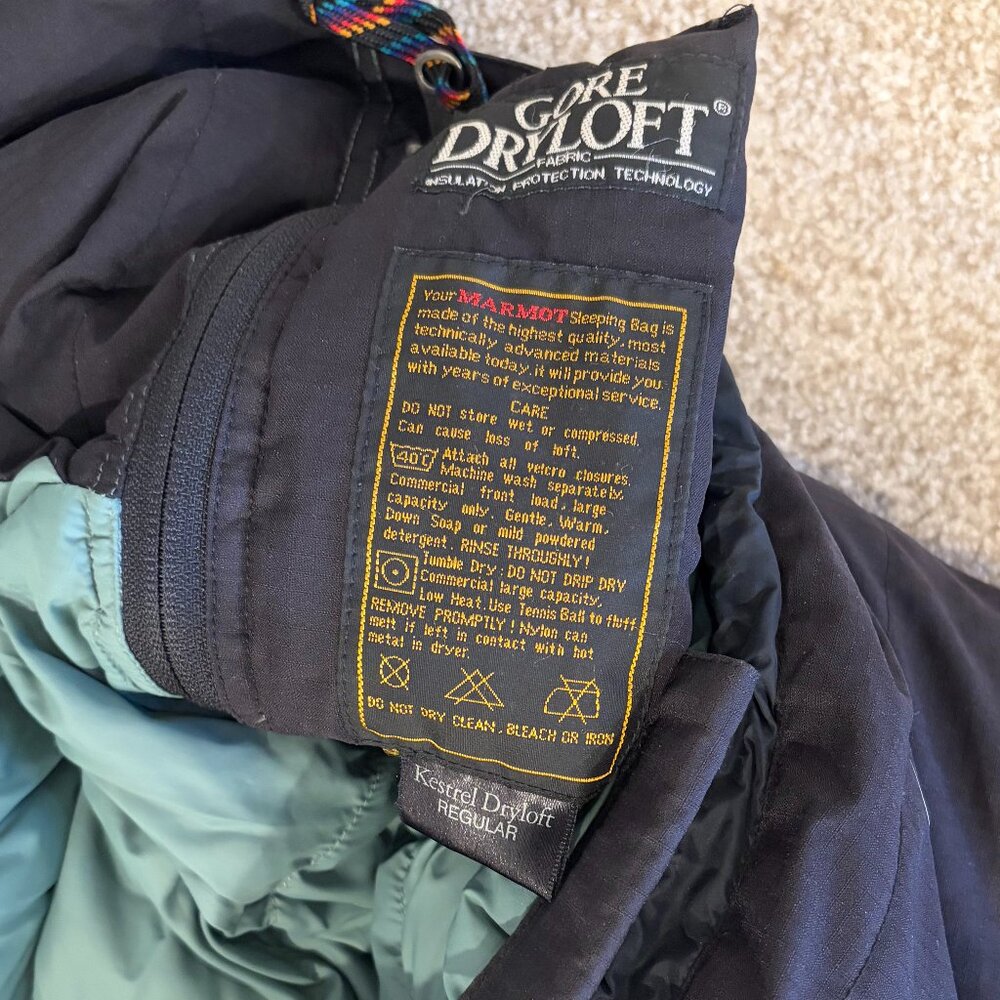 Marmot Goretex Dryloft Down sleeping bag